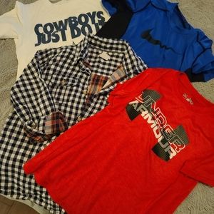 4 Youth Medium Shirts w/ Under Armour & Nike
